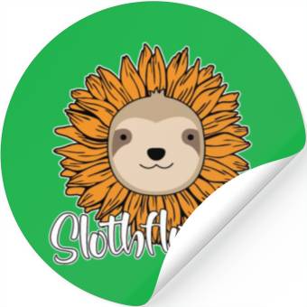 Discover Sloth Flower Stickers