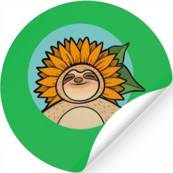 Discover Sloth Flower Stickers
