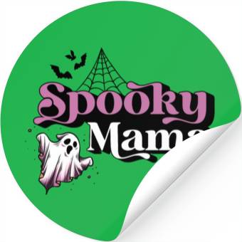 Discover Spooky Mama Halloween Ghost Stickers