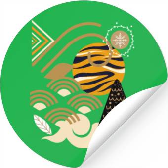 Discover Winter Abstract Geometric Leopard Snow Stickers