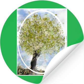 Discover Green Tree Autumn Stickers