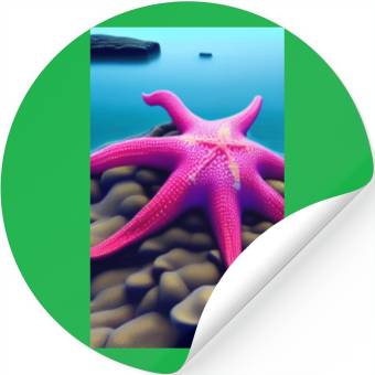 Discover Pink starfish Stickers