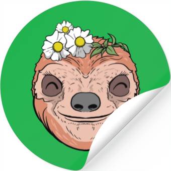 Discover Flower Sloth Stickers