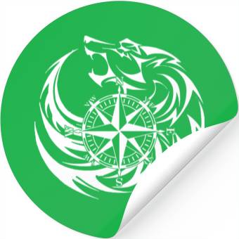 Discover Wolf Compass Stickers