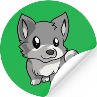 Discover Puppy Wolf Stickers