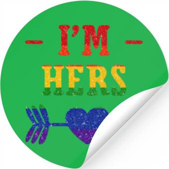 Discover I'm Hers Lesbian Couple Matching Stickers