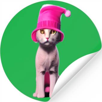 Discover Cute pink cat . Stickers