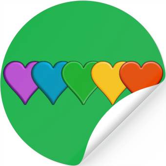 Discover Rainbow pride hearts Stickers