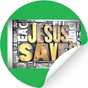 Discover jesus saves Stickers