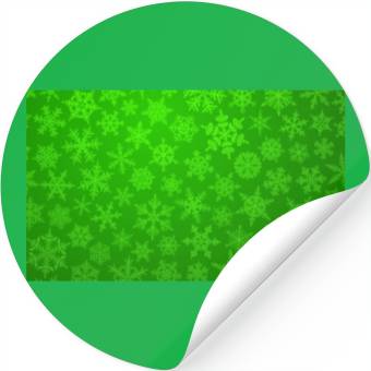 Discover Green Snowflakes Christmas Pattern Stickers