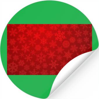 Discover Red Snowflakes Christmas Pattern Stickers