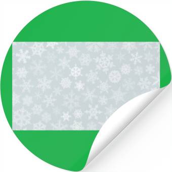 Discover Winter Snowflakes Pattern Grey White Stickers