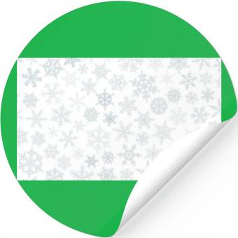 Discover Christmas Snowflakes Pattern Grey White Stickers