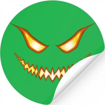 Discover halloween pumpkin face Stickers