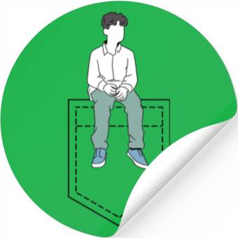 Discover human pocket Stickers