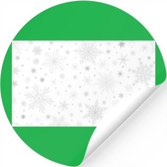 Discover Christmas Snowflakes Pattern Grey White Stickers