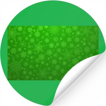 Discover Green Snowflakes Aesthetic Pattern Stickers