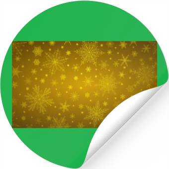 Discover Beautiful Yellow Snowflakes Pattern Stickers