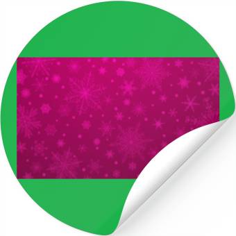 Discover Christmas Snowflakes Pink Pattern Stickers
