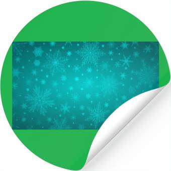 Discover Beautiful Teal Snowflakes Pattern Stickers