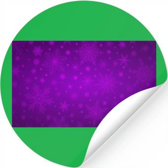 Discover Beautiful Purple Snowflakes Pattern Stickers