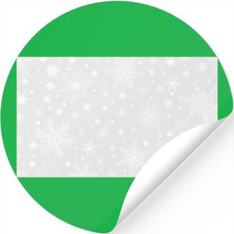 Discover Snowflakes Pattern Grey White Stickers