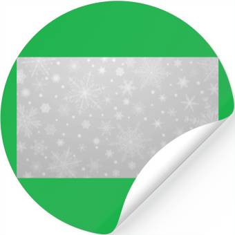 Discover Christmas Snowflakes Grey Pattern Stickers