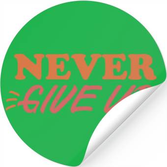Discover never give up Stickers