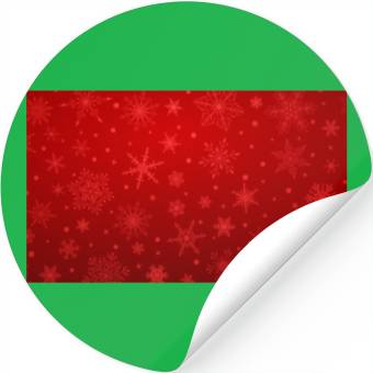 Discover Red Snowflakes Christmas Pattern Stickers