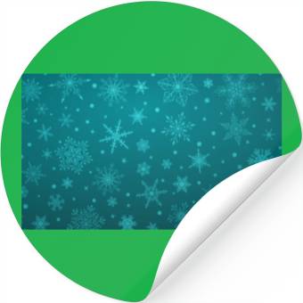 Discover Teal Snowflakes Christmas Pattern Stickers