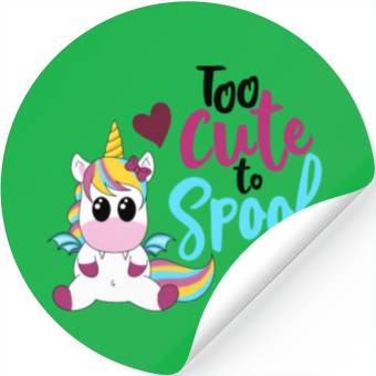 Discover Bat Unicorn - Too cute to spook Stickers