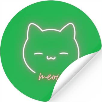 Discover Modern Neon Kat Stickers