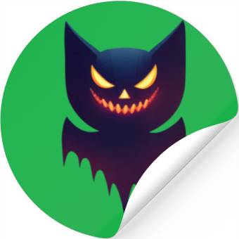 Discover Bat Pumpkin Halloween Stickers