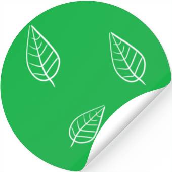 Discover leaf icon nature three leaves Stickers