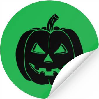 Discover Scary Pumpkin Halloween Stickers