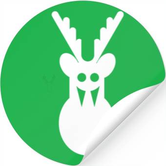 Discover Ghost White Deer Stickers