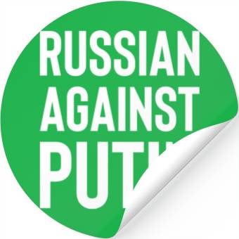 Discover Russian against Putin white Stickers