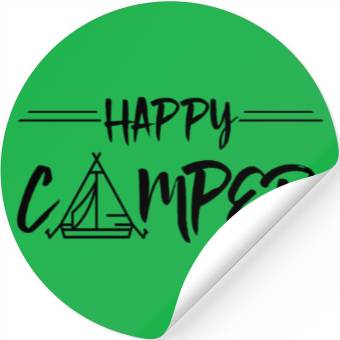 Discover Camping Happy Camper Stickers