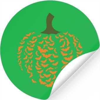 Discover Halloween pumpkin bat Stickers