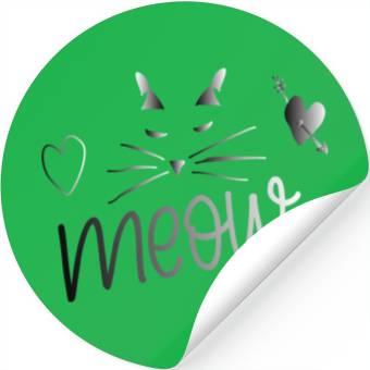 Discover cute cat meow Stickers