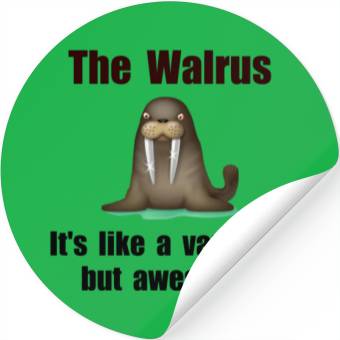 Discover Walrus Vampire Funny Stickers