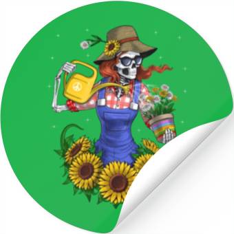 Discover Skeleton Gardening Plants Stickers