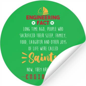 Discover Funny Student Engineer Fact Engineering Humor Stickers
