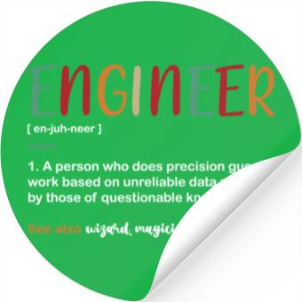 Discover Funny College Student Engineer Definition Stickers