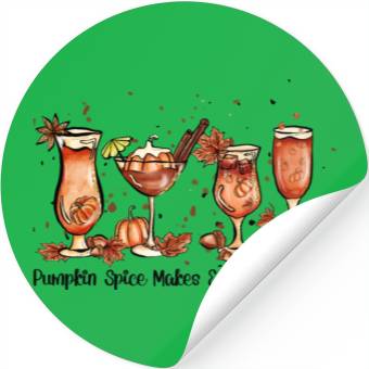 Discover Pumpkin Spice Makes Everything Nice, Pumpkin wine Stickers
