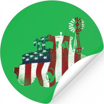 Discover Farming Farmer American Flag Us Stickers