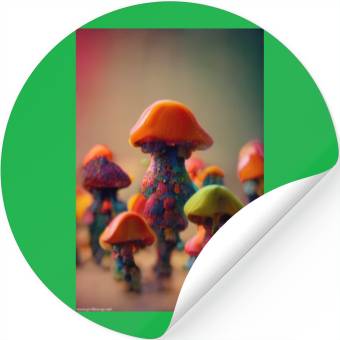 Discover Whimsical Mushroom Men Stickers