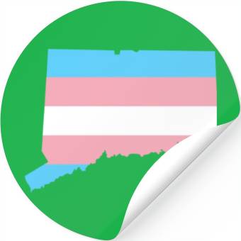 Discover Trans Flag Connecticut LGBT Pride Support Stickers