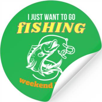 Discover Fishing Lifestyle weekend hooker Stickers