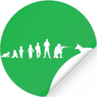 Discover Coyote Hunting Evolution Stickers